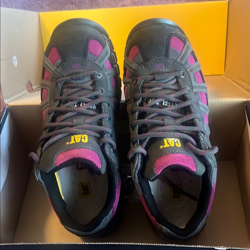Women's Gray and Pink Hiking Shoes